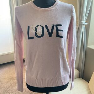 Victoria's Secret Pink Crew Neck Sweater with Bold Love Design size S
